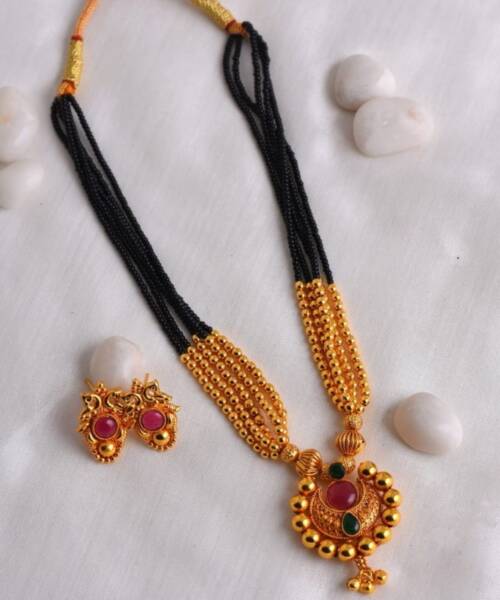 Chic 4-Layer Short Golden Mangalsutra