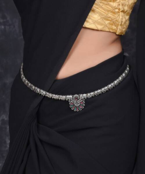 Divine Laxmi German Silver Kamarband (Design 2 )