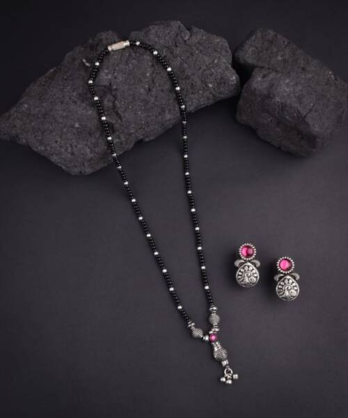 Minimalist German Silver Mangalsutra